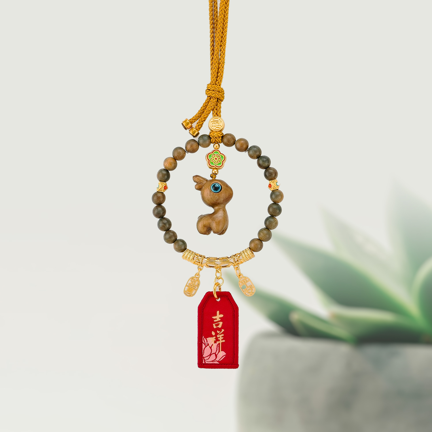 一路平安掛_綠檀款