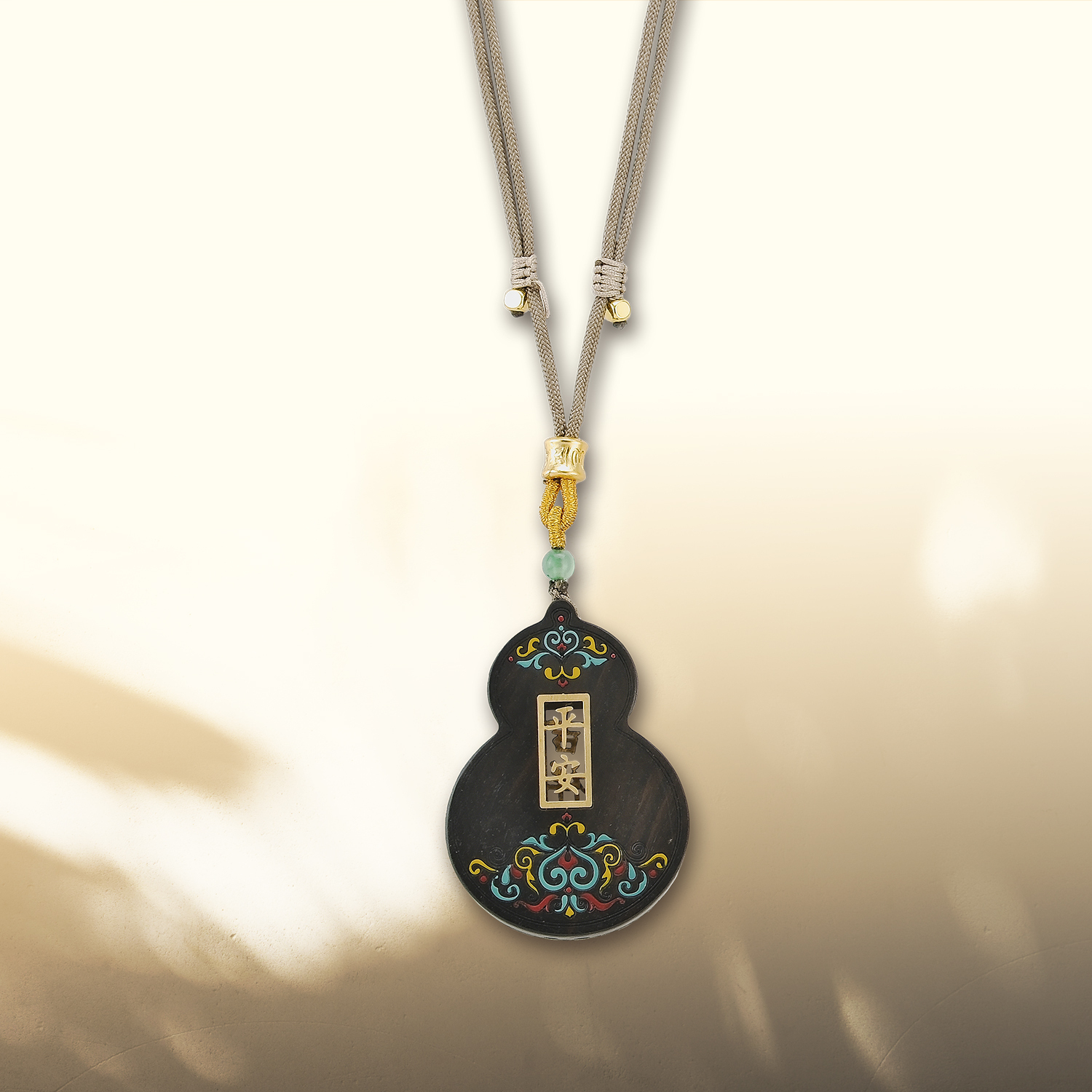 原木手繪彩釉掛飾_黑檀款