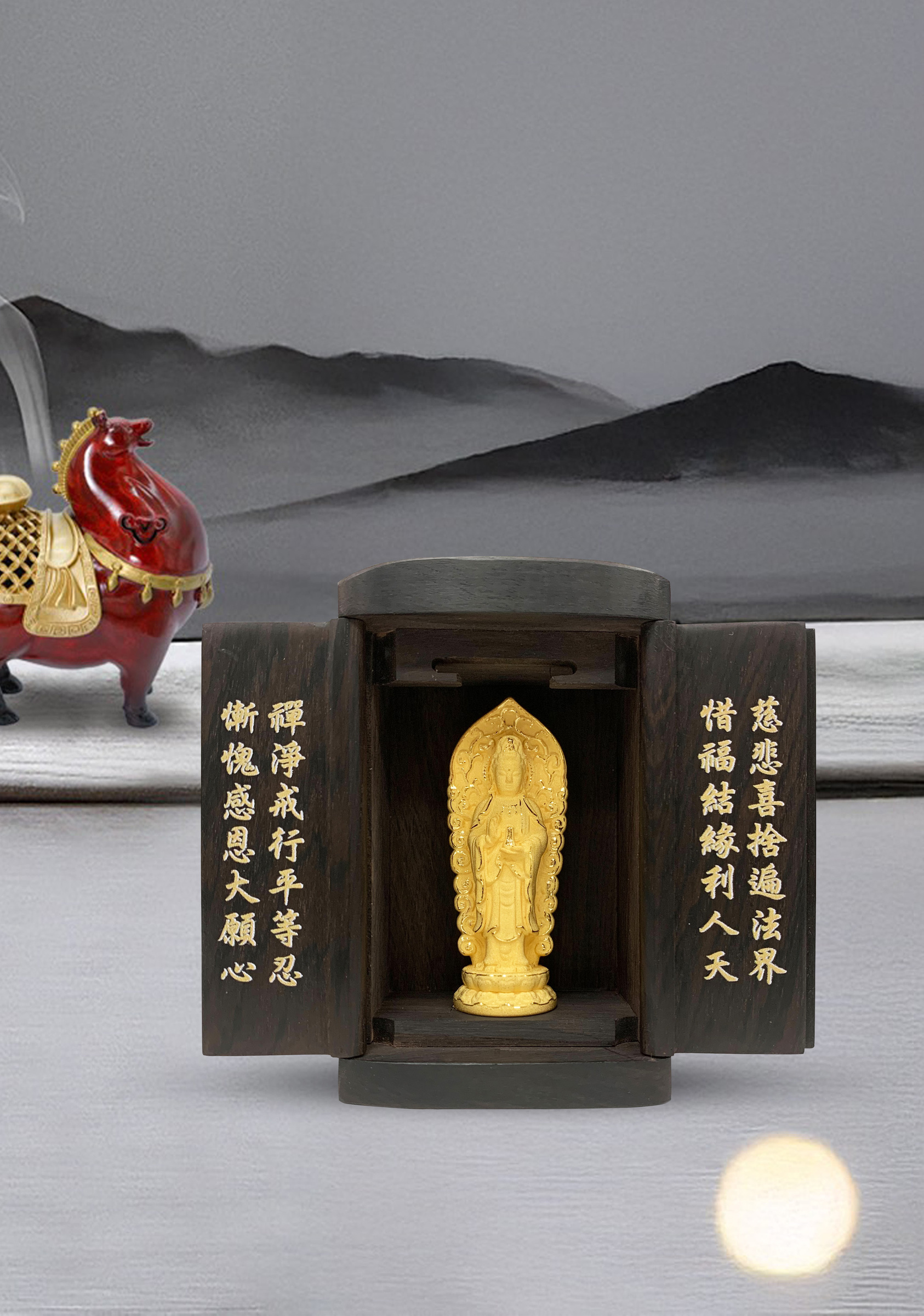 111102050黑檀隨身佛堂_寬17高24