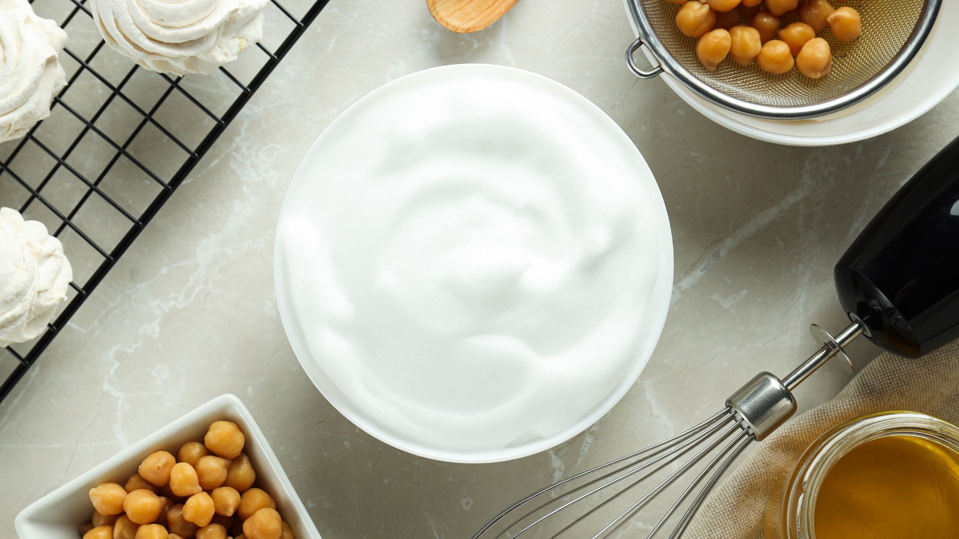 【純素蛋白霜是什麼?】鷹嘴豆罐頭液的神奇變化|無蛋甜點的環保奇蹟