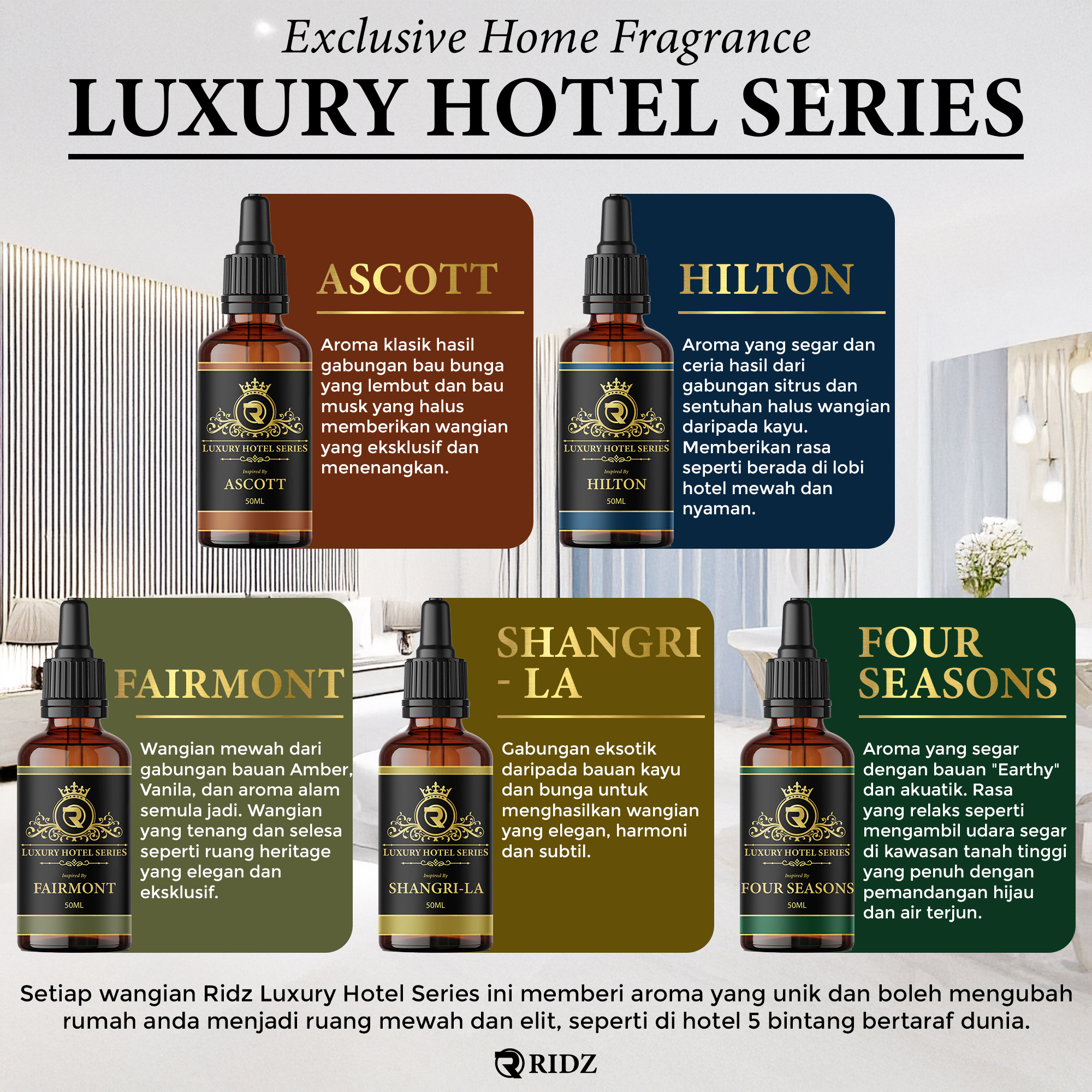5 - 5 Hotel Series Home Fragrance - Detail Description
