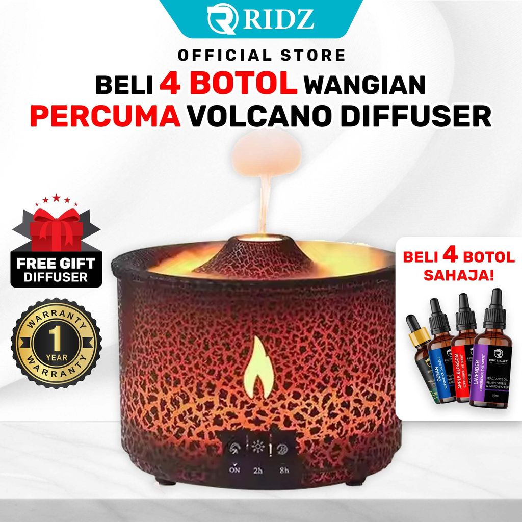 1 -Cover - Volcano Diffuser - Black-min