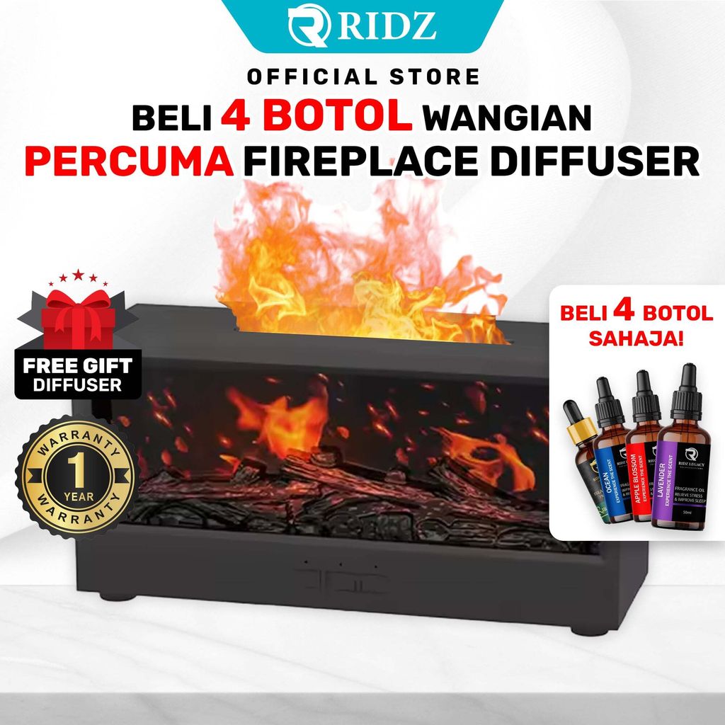 1 Cover - Fireplace Diffuser - Black-min