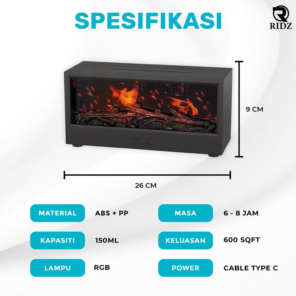 9. Spect Fireplace Diffuser - Black-min