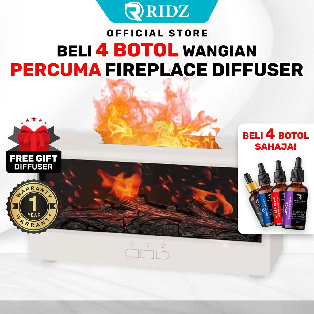 1 Cover - Fireplace Diffuser - White-min