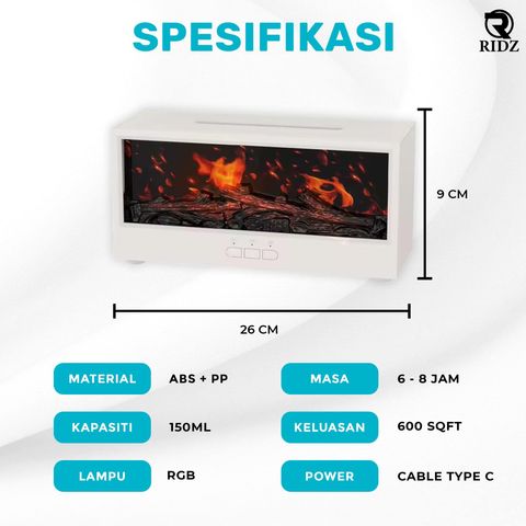 9. Spect Fireplace Diffuser - White-min