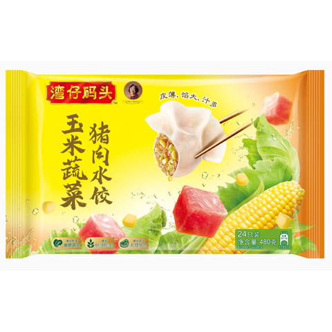 480G玉米蔬菜猪肉水饺24只