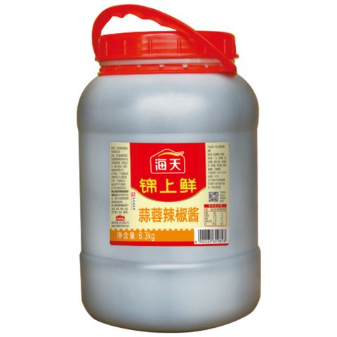 【海天】锦上鲜 蒜蓉辣椒酱 6.3KG HALAL认证 2罐（整箱）