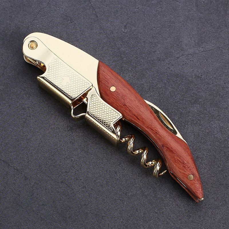 典藏實木侍酒刀-金色花梨木