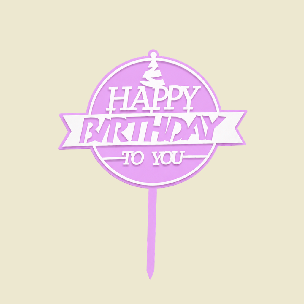 Birthday Cake Topper - purple