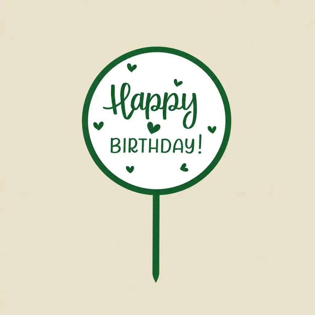 Cake Topper Green