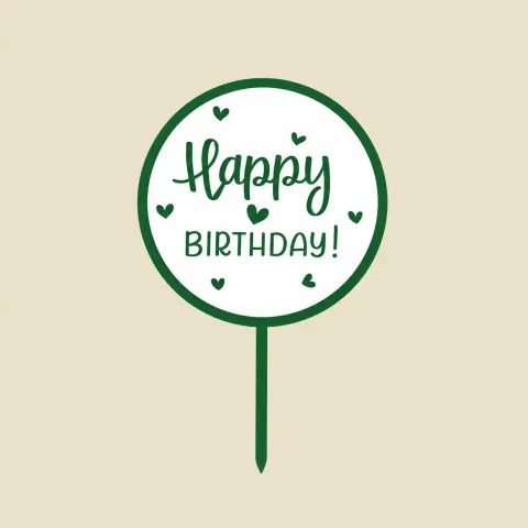 Cake Topper Green