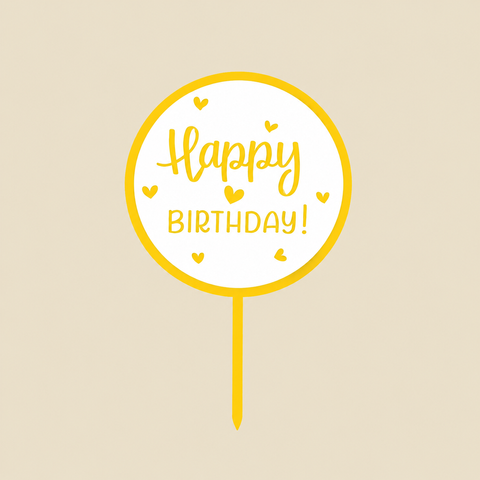 Cake Topper Yellow