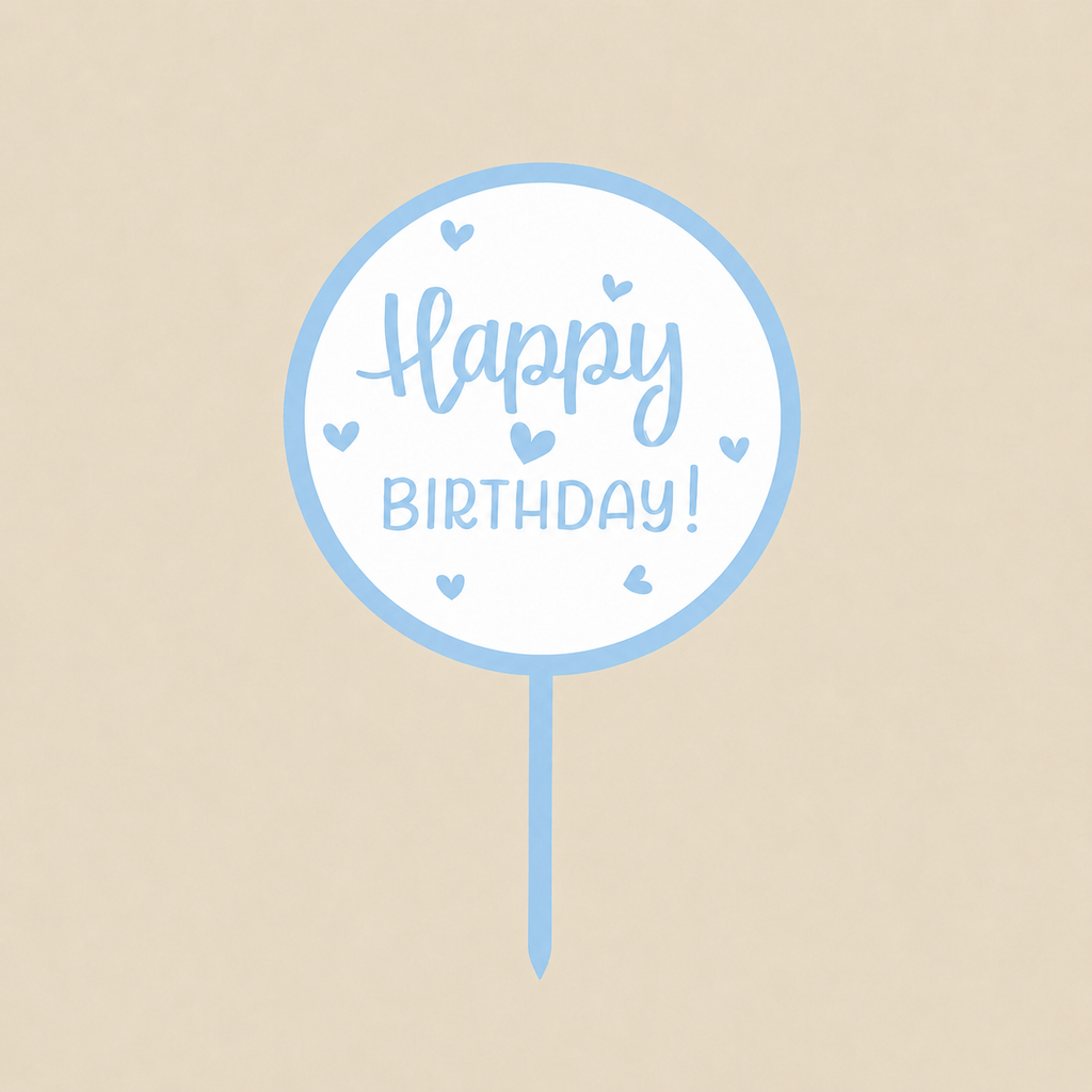 Cake Topper Baby Blue