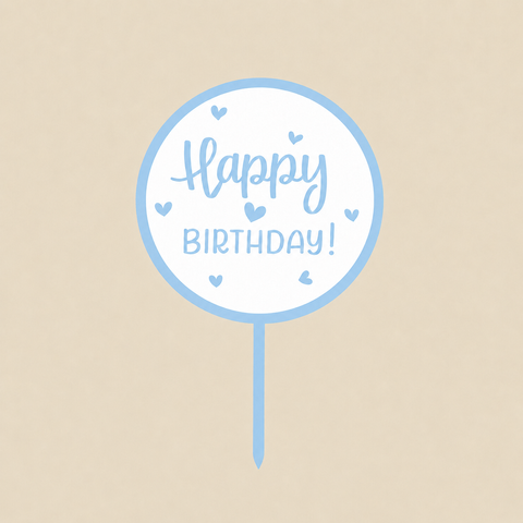 Cake Topper Baby Blue