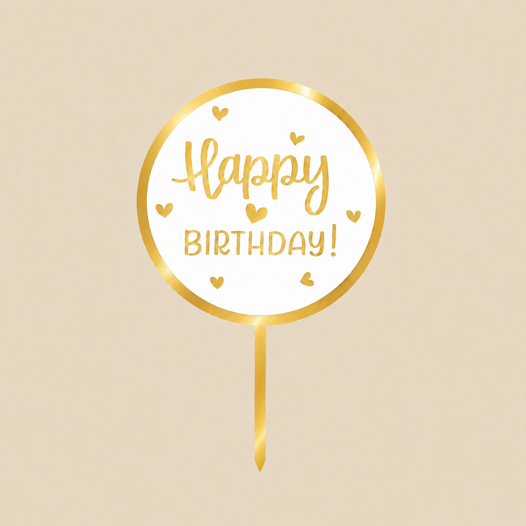 Cake Topper Gold