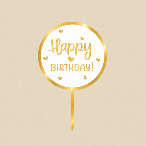 Cake Topper Gold