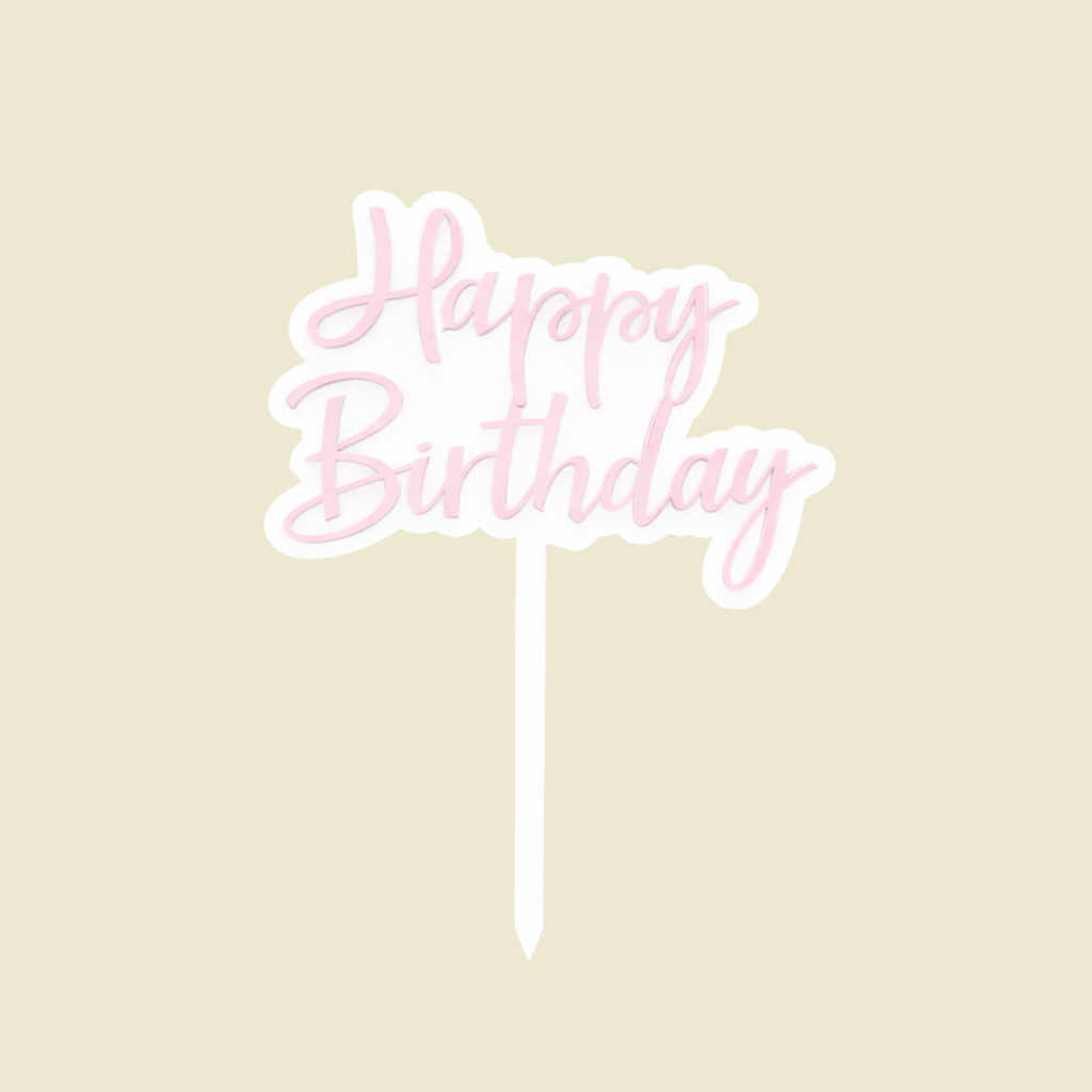 Birthday Topper Pink