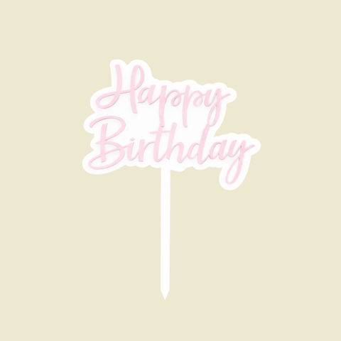 Birthday Topper Pink