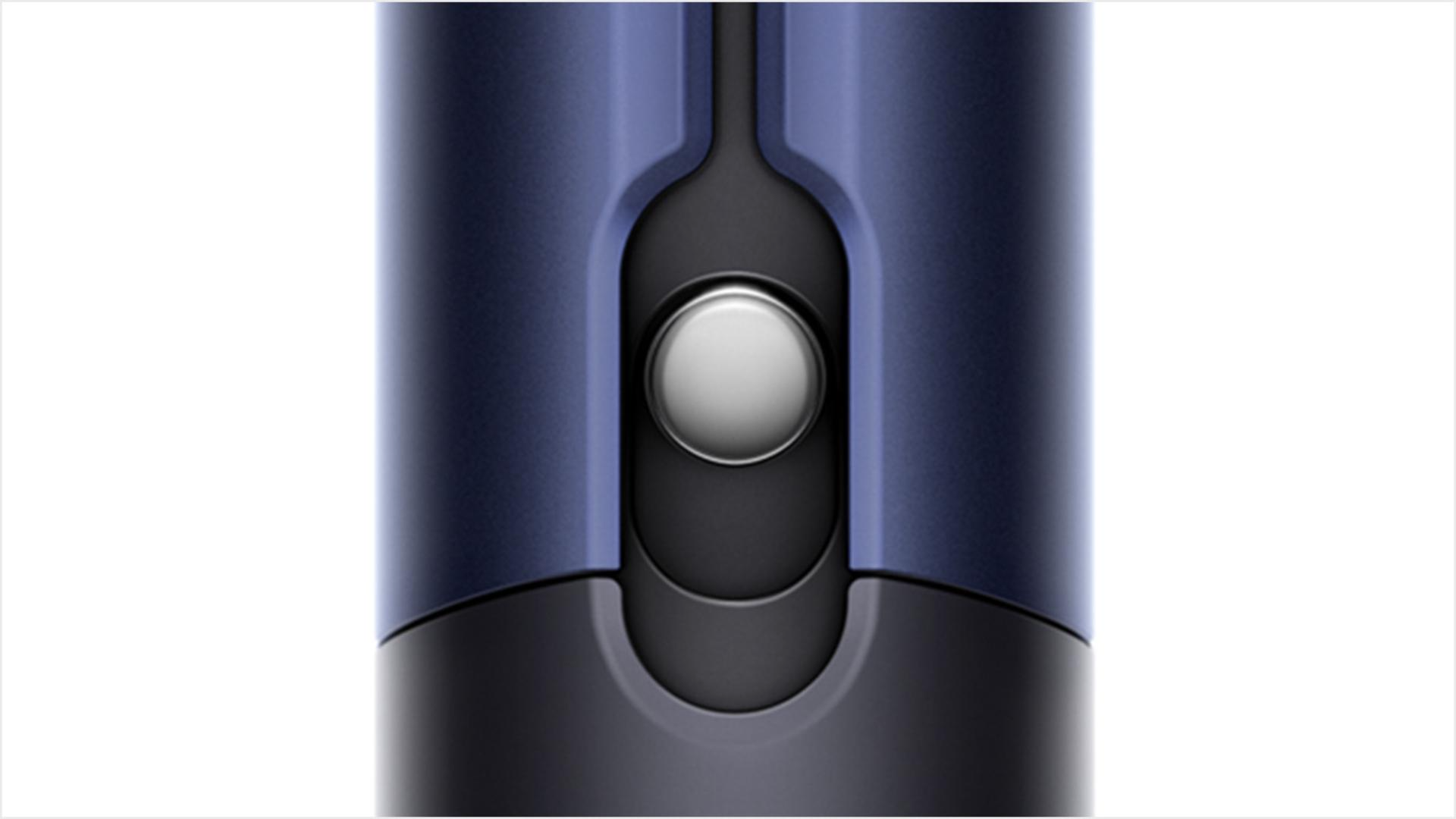 Close-up of the Dyson Airstrait lock feature.