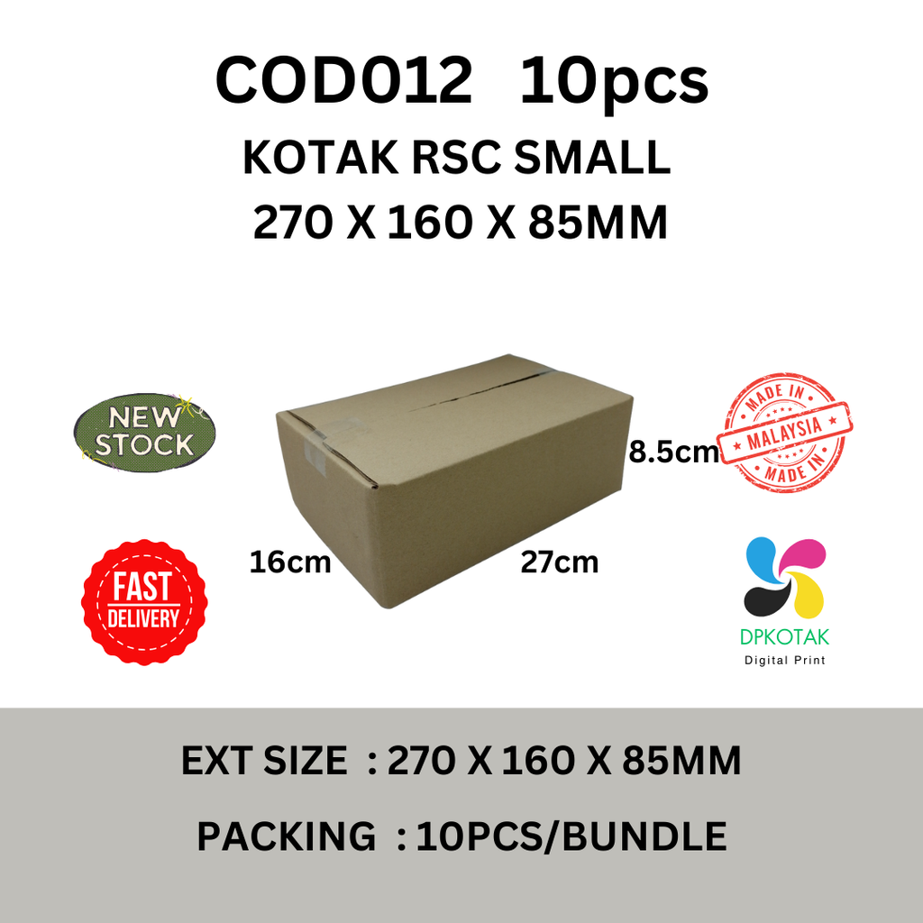 COD012PCS10-KOTAK-RSC-SMALL-270X160X85MM 1