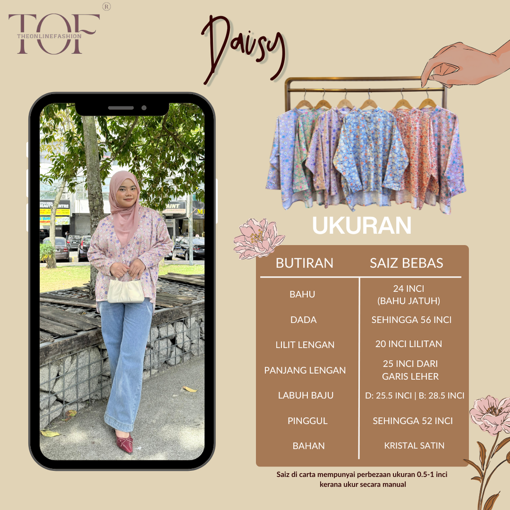 NEW TOF Size Chart