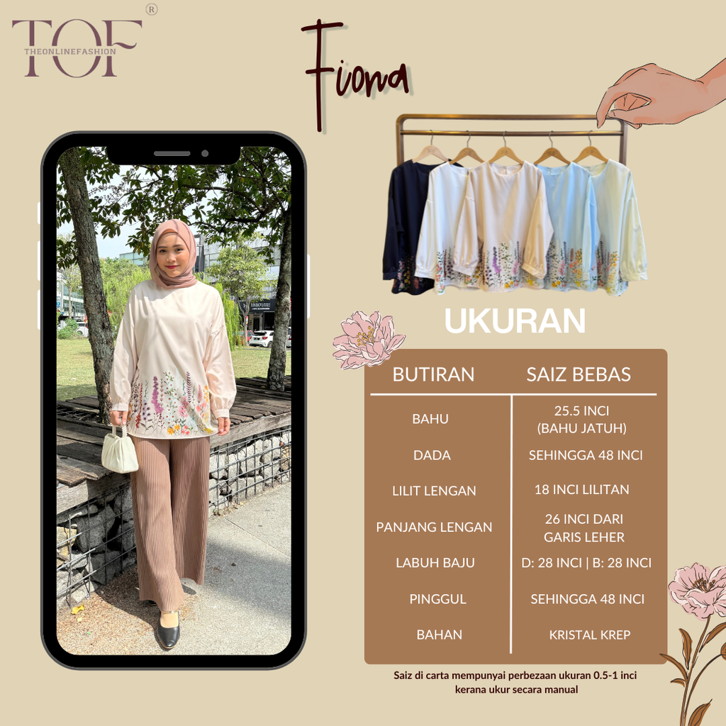 NEW TOF Size Chart
