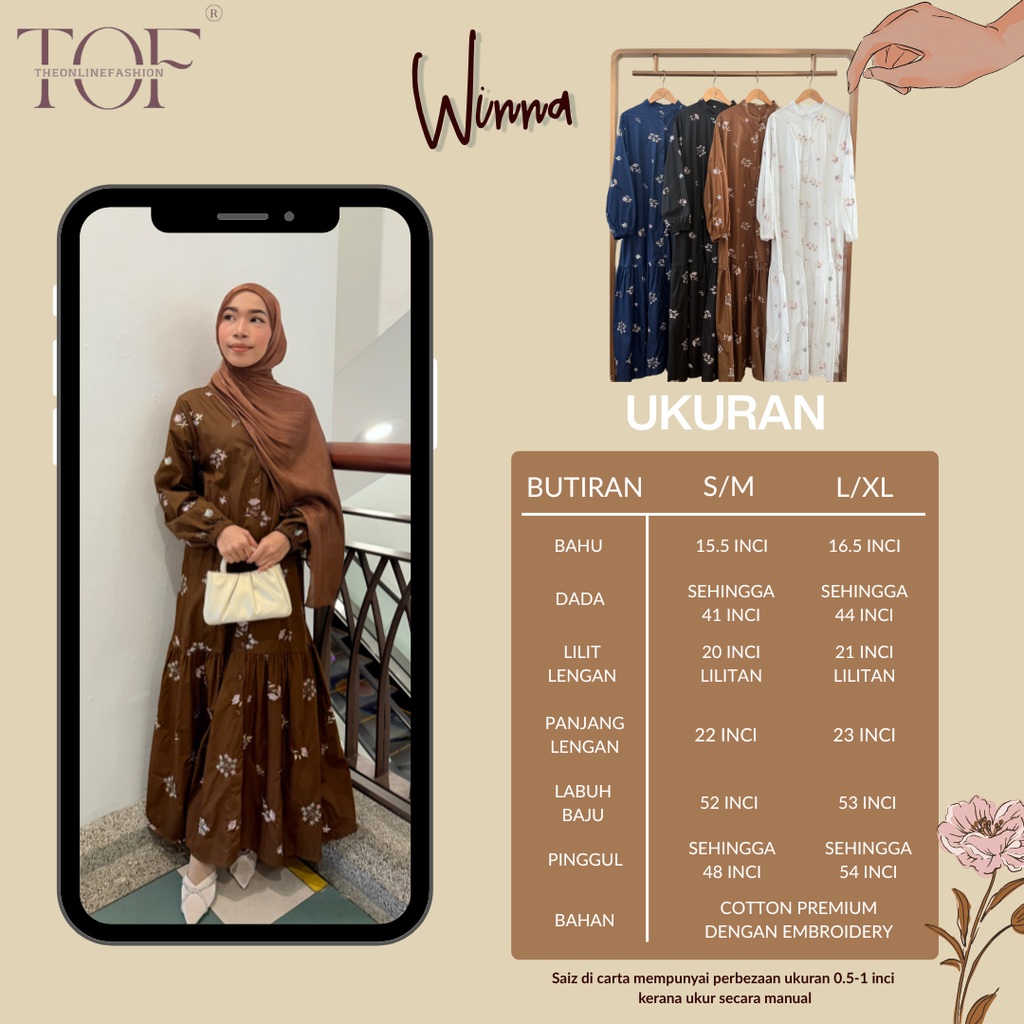 NEW TOF Size Chart