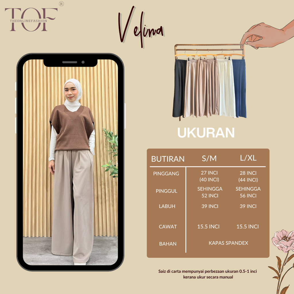 NEW TOF Size Chart