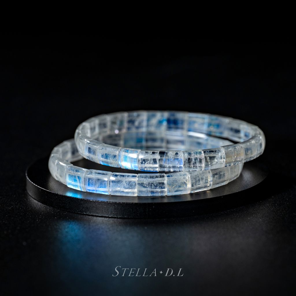 D14302-頂級強藍韻月光石｜天然能量鐲排｜一圖一物_產品照-03