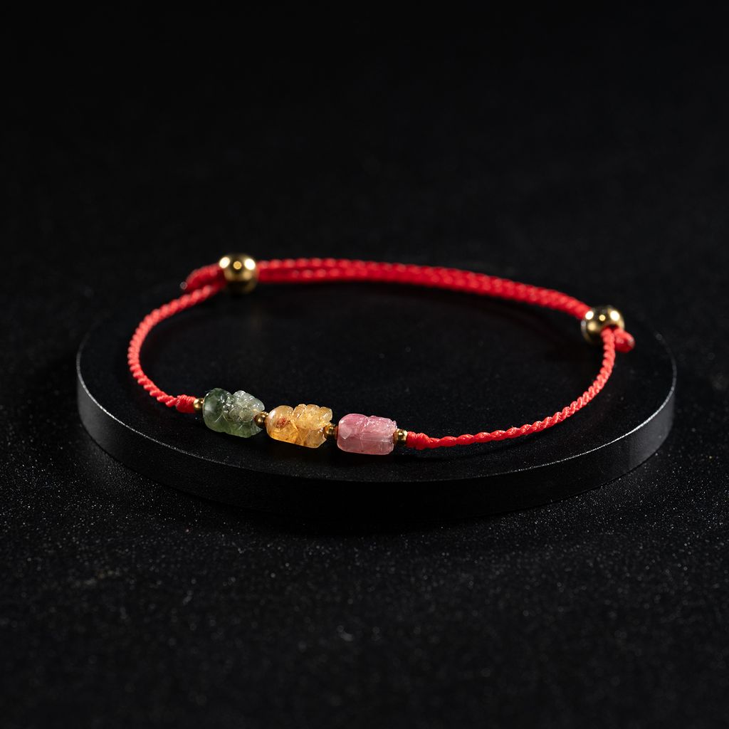 D25007-碧璽貔貅蠟線手環_產品照-01