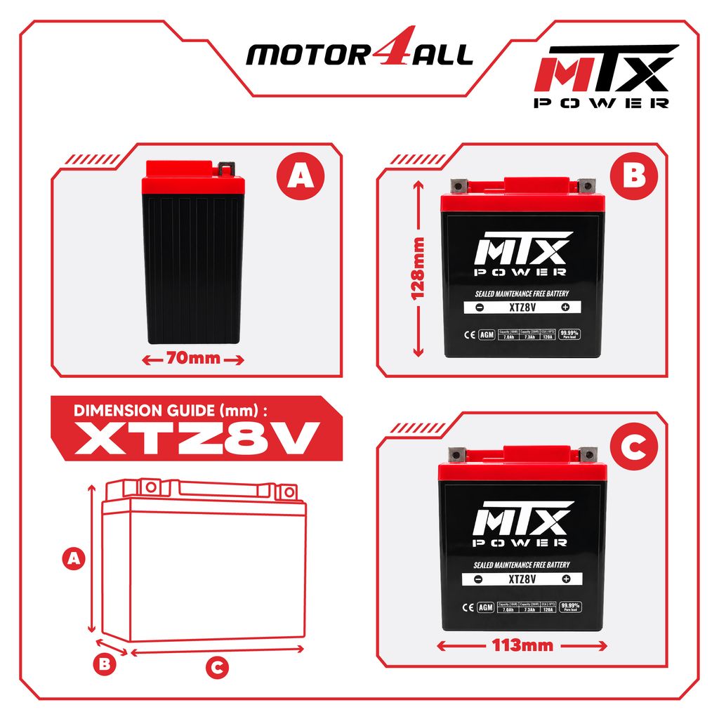 (MOTOR4ALL) XTZ8V-07