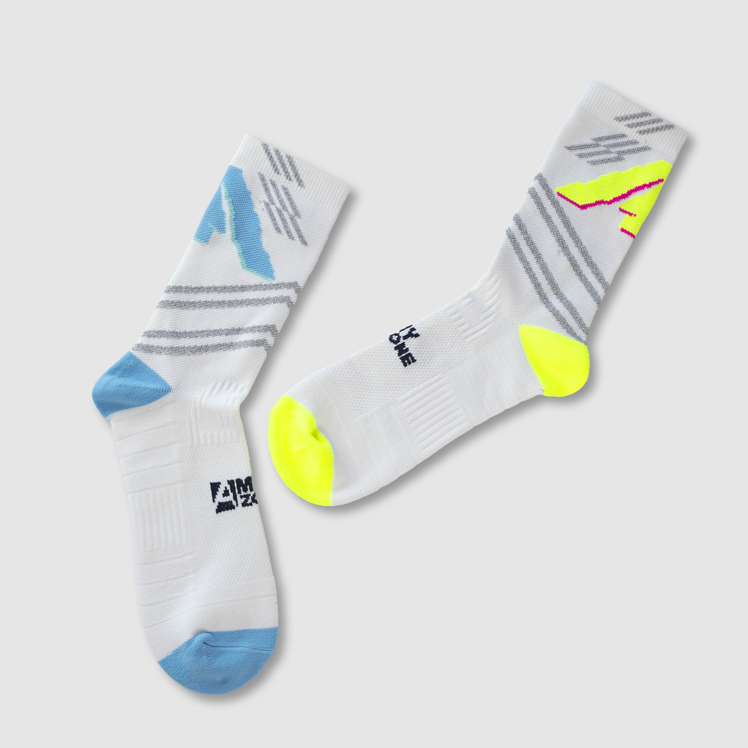 螢光黃藍_運動襪_實拍圖6
