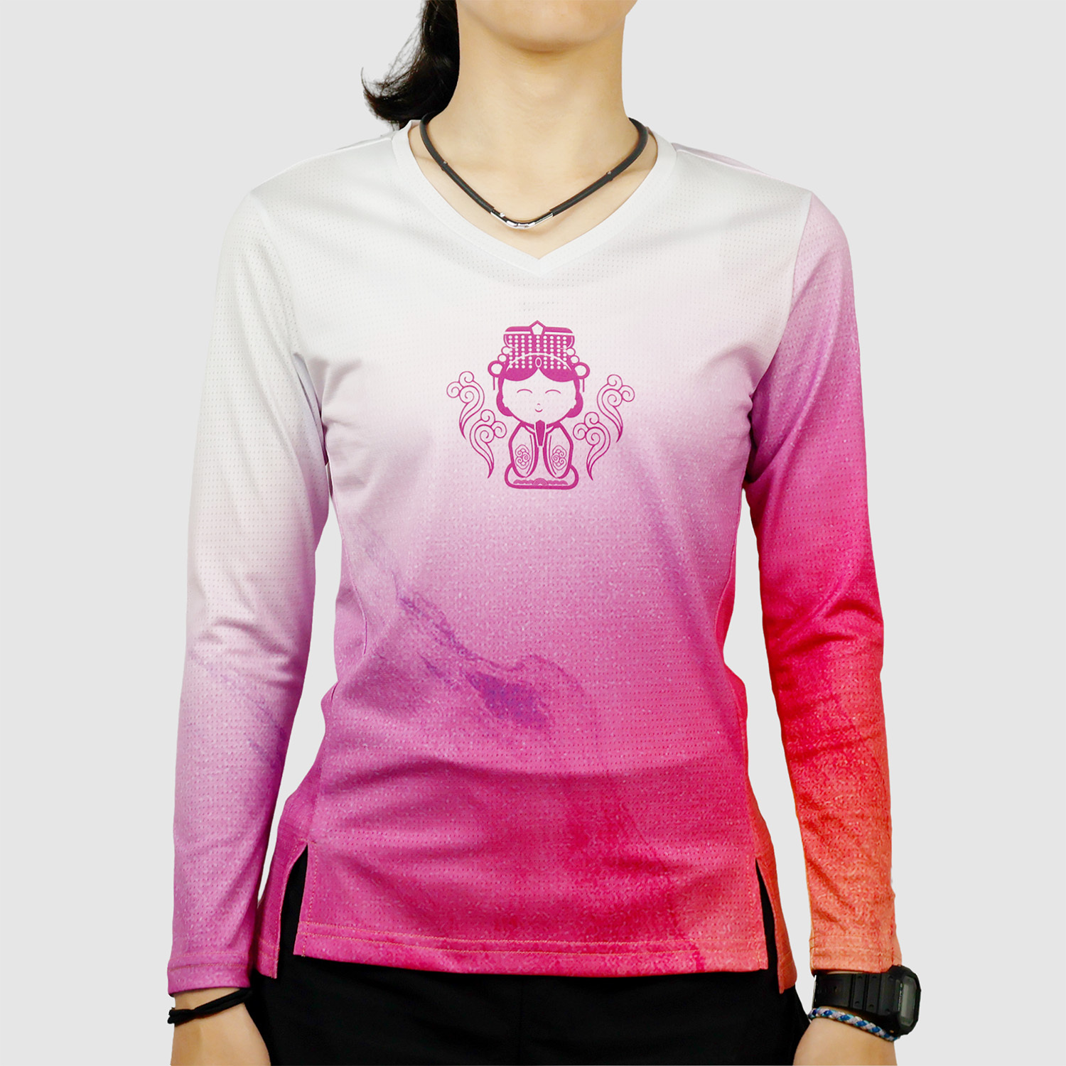 女_進香系列_粉紅超跑_實穿圖_正面