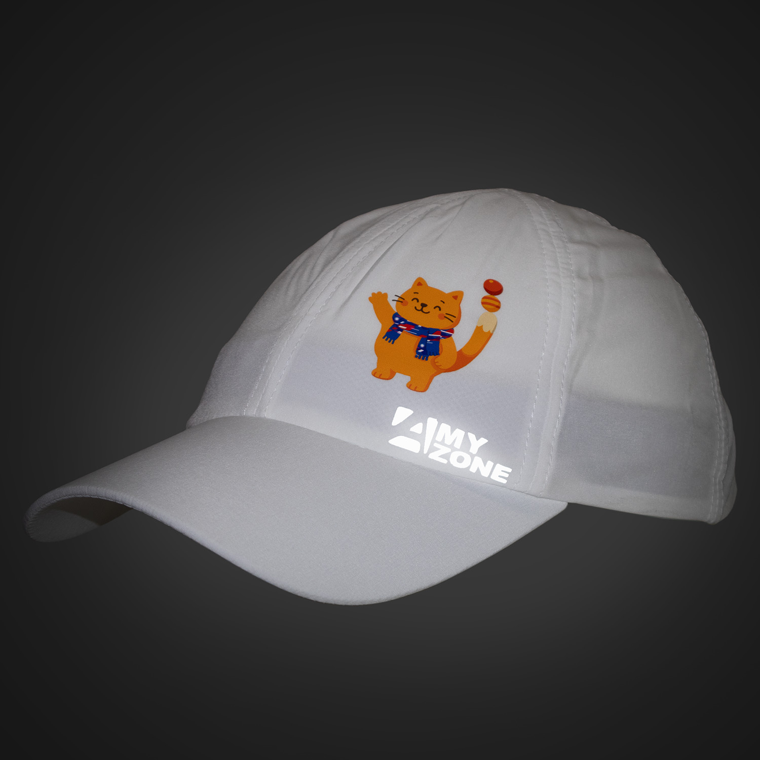 民雄馬_AeroFit_Cap_白 反光展示