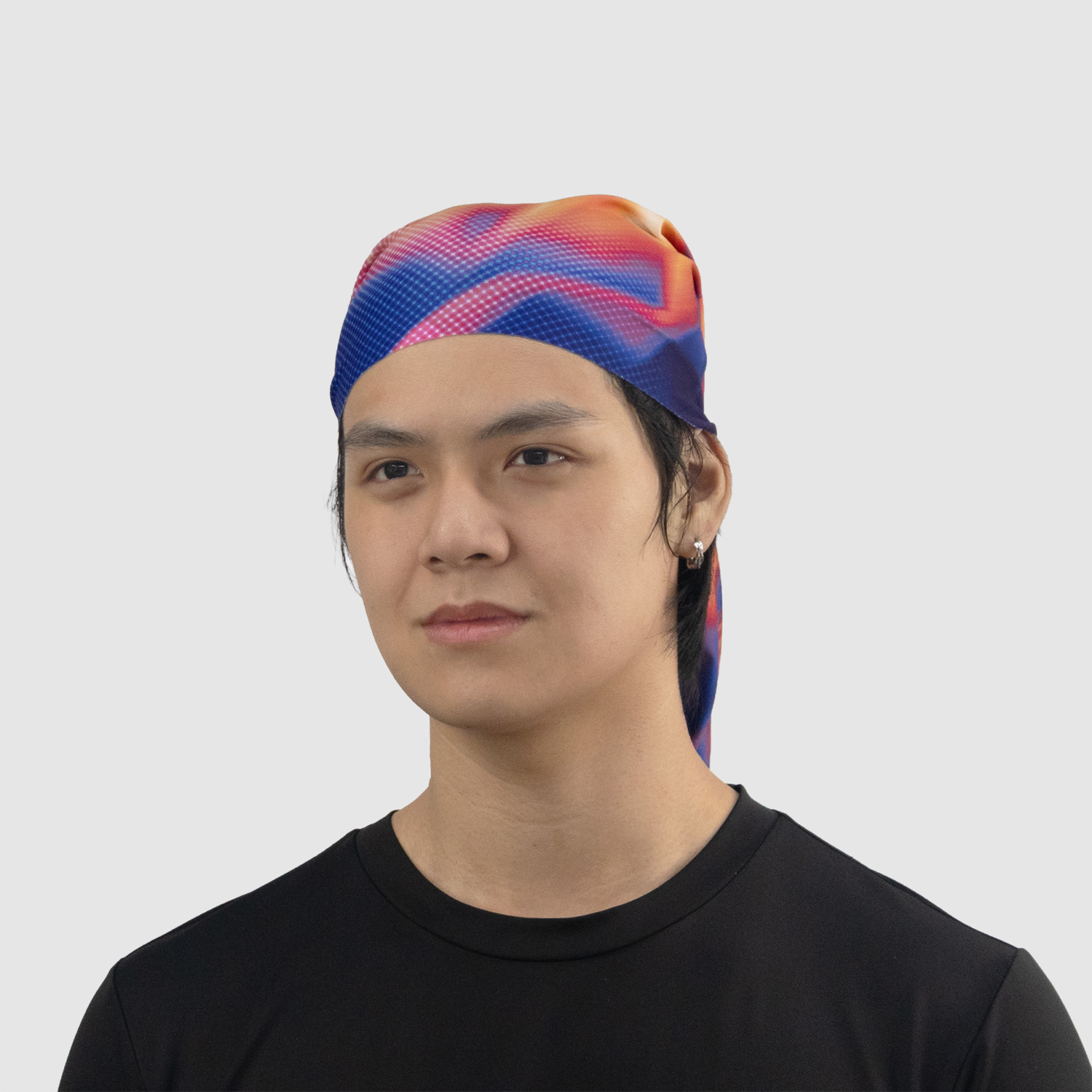 魔術頭巾_火焰款_實穿圖_側面