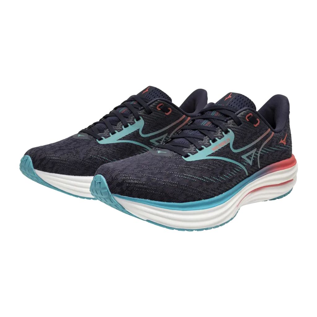 Mizuno Wave RIder 29 2E - Odyssey Gray:Capri Breeze:Caly 3