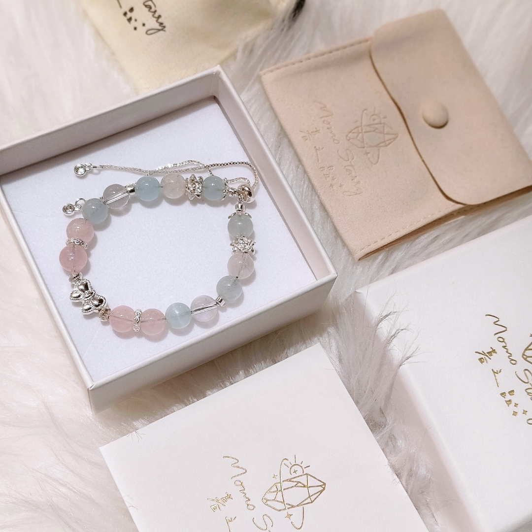 白兔毛粉水晶訂做