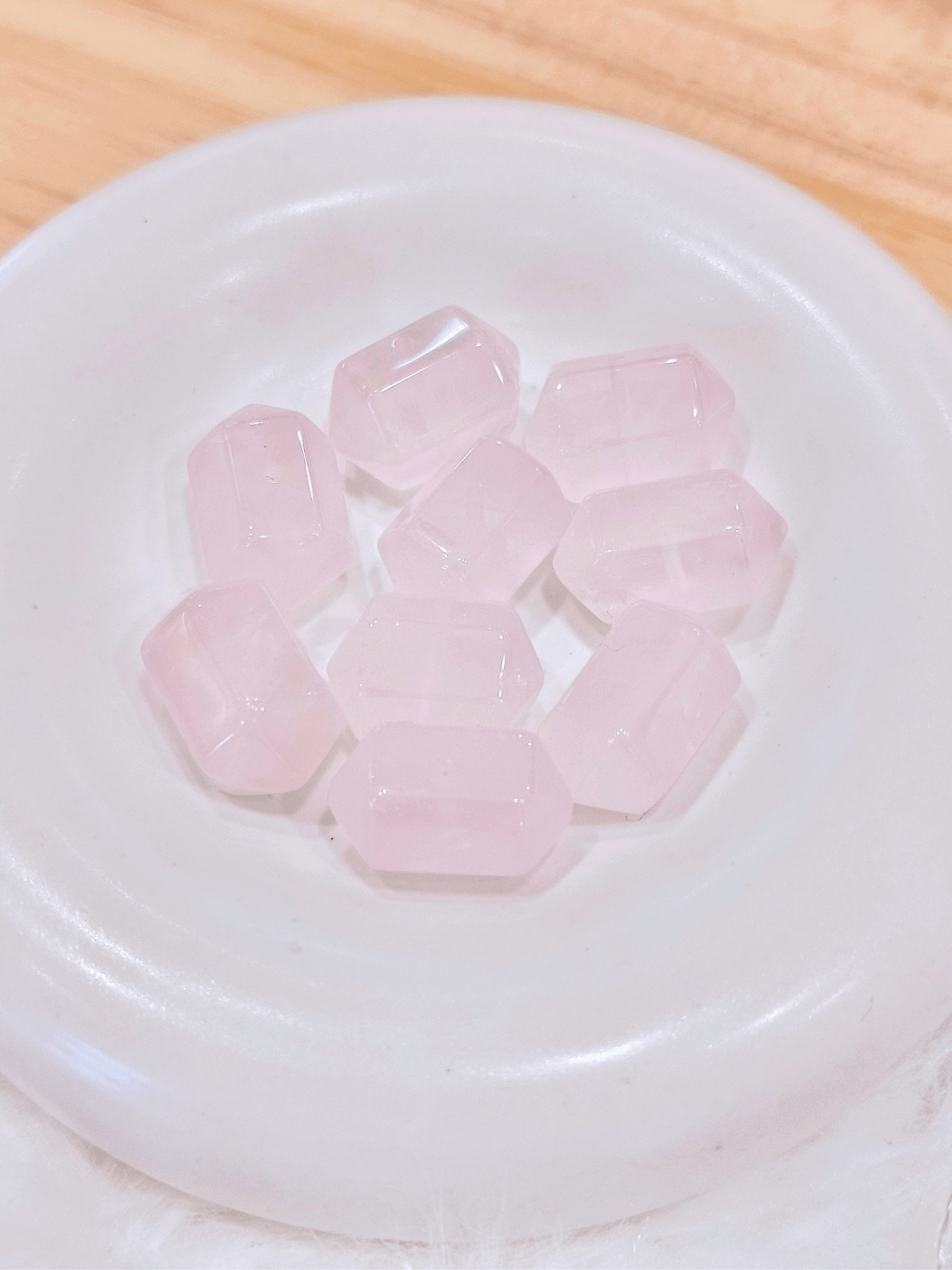 粉水晶雙尖