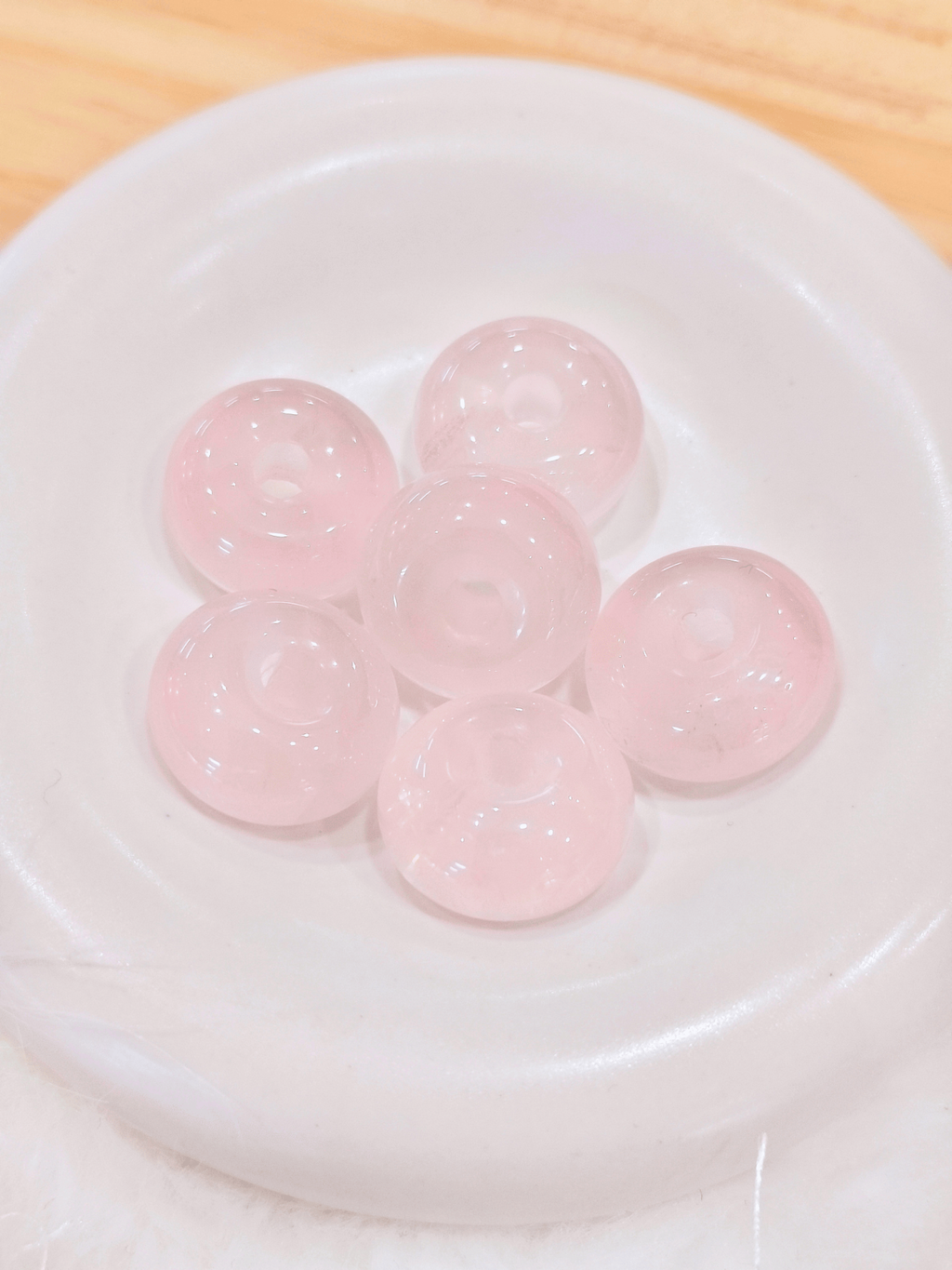 粉水晶胖扣