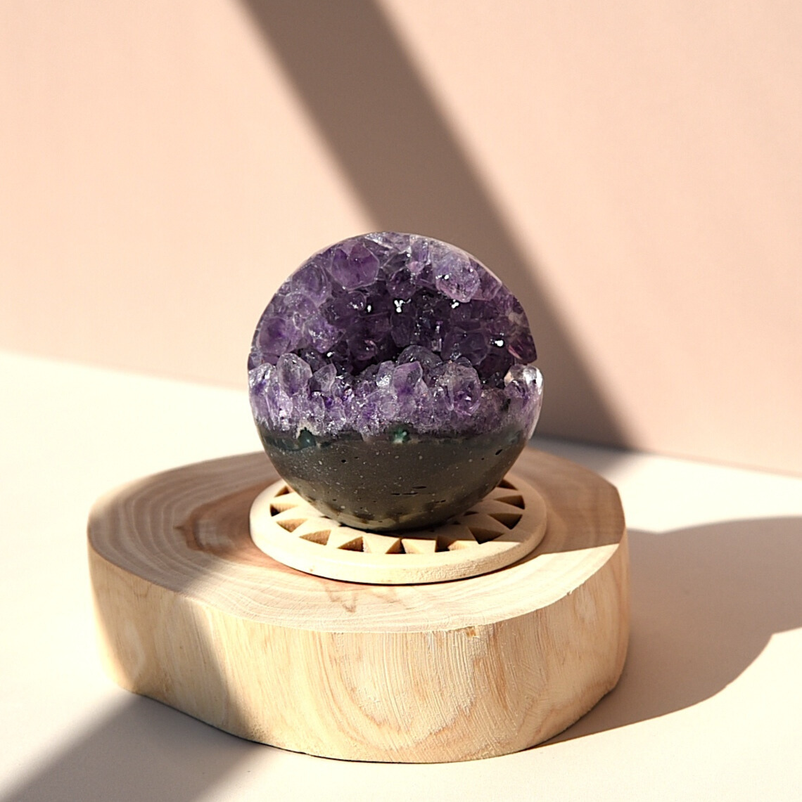 紫水晶開口笑擺件– Momo Starry 暮之晶