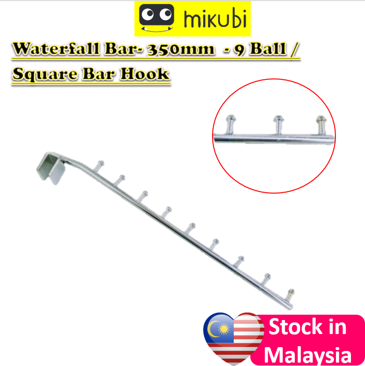 9balln square bar hook