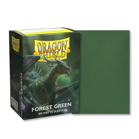 Dragon Shield Standard Deck Protector Matte Sleeves 100pcs - Forest Green