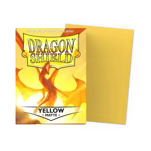 Dragon Shield Sleeve Matte Standard Size 100pcs - Yellow Matte