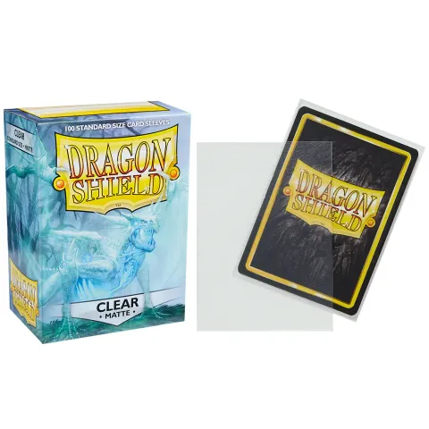 Dragon Shield Sleeve Matte Standard Size 100pcs - Clear Matte