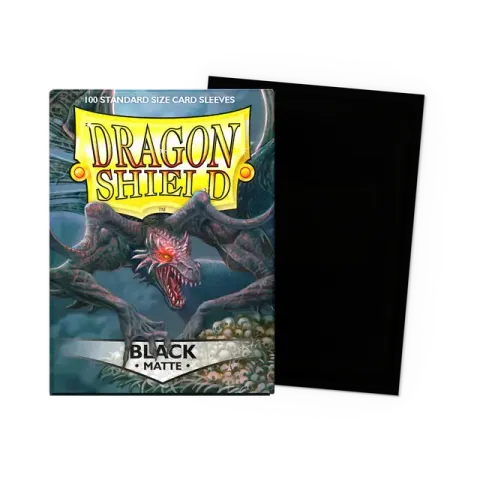 Dragon Shield Sleeve Matte Standard Size 100pcs - Black Matte