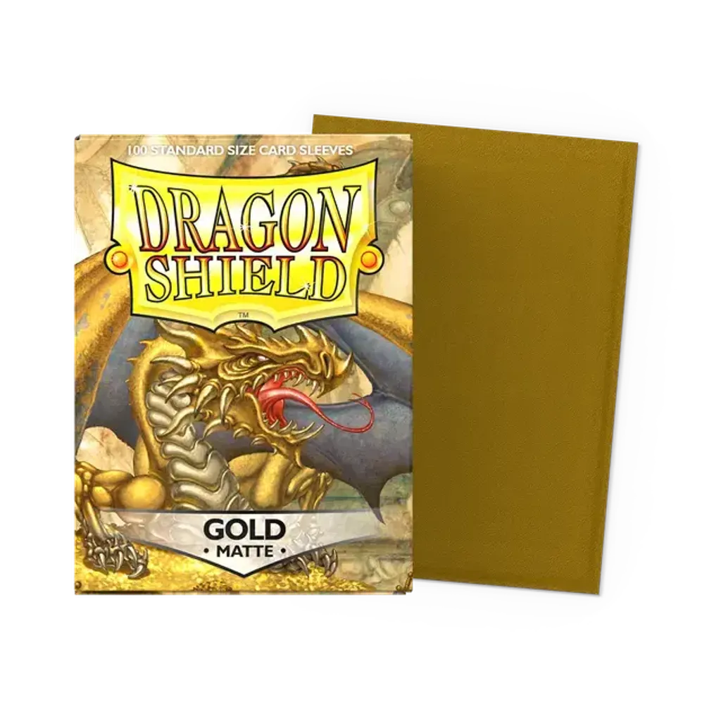 Dragon Shield Sleeve Matte Standard Size 100pcs - Gold Matte