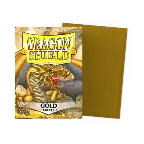 Dragon Shield Sleeve Matte Standard Size 100pcs - Gold Matte