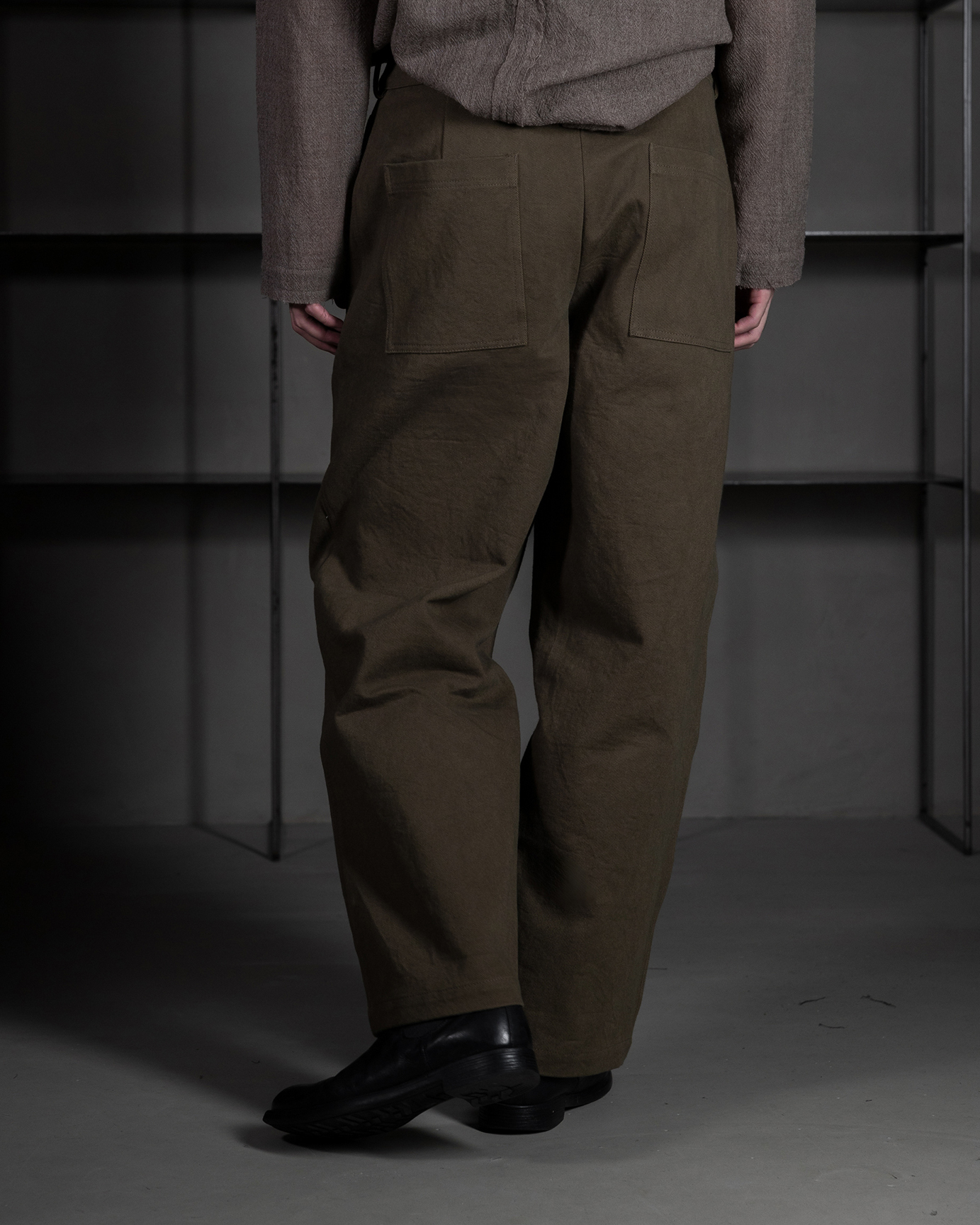 tapered_jeans_olive_green_japan_fabric