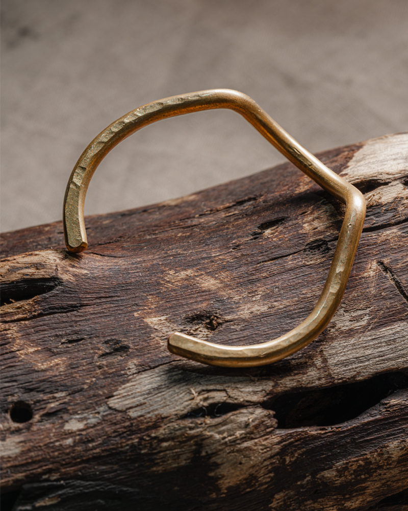 黃銅波紋手環(太)